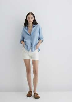 Mavi Verna Off Whıte 90's Beyaz Kadın Jean Şort 1410059-90443 