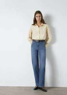 Mavi Victoria Koyu Mavi Premium Blue Wide Leg Fit Kadın Jean Pantolon 101072-A3035 