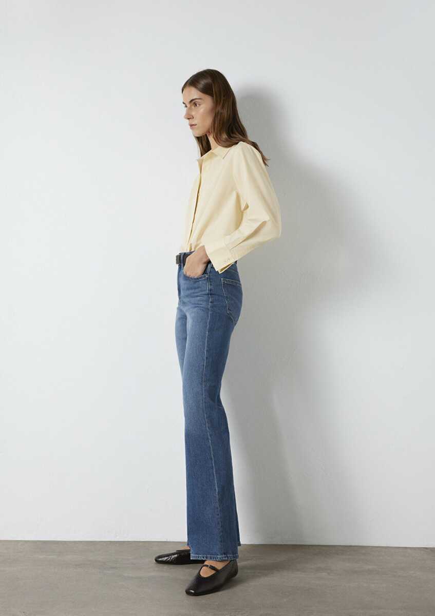 Mavi Victoria Koyu Mavi Premium Blue Wide Leg Fit Kadın Jean Pantolon 101072-A3035 - Mavi (1)