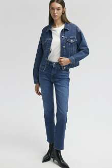 Mavi Viola Dark Brushed Mavi Premium Kadın Jean Pantolon 101048-85290 