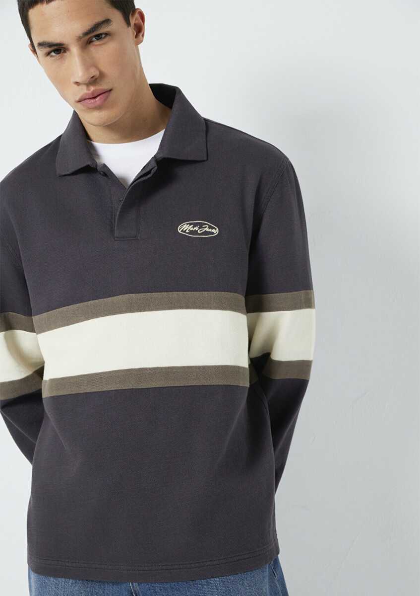 Mavi Yarı Fermuarlı Gri Loose Fit Erkek Sweatshirt 0S10575-70101 - Mavi