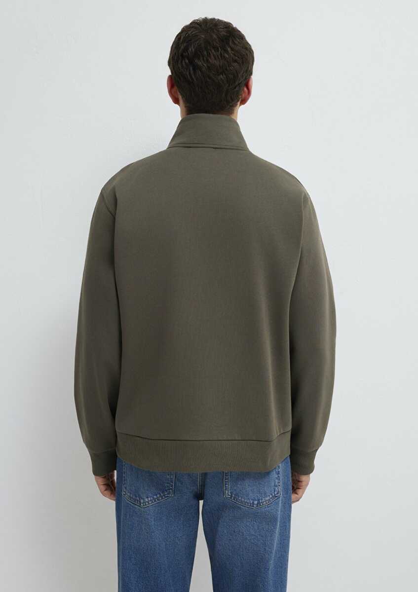 Mavi Yarı Fermuarlı Haki Basic Erkek Sweatshirt 0S10278-71553 - 5