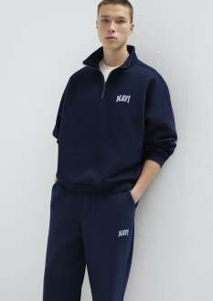 Mavi Yarım Fermuarlı Derin Lacivert Erkek Sweat 0S10208-70497