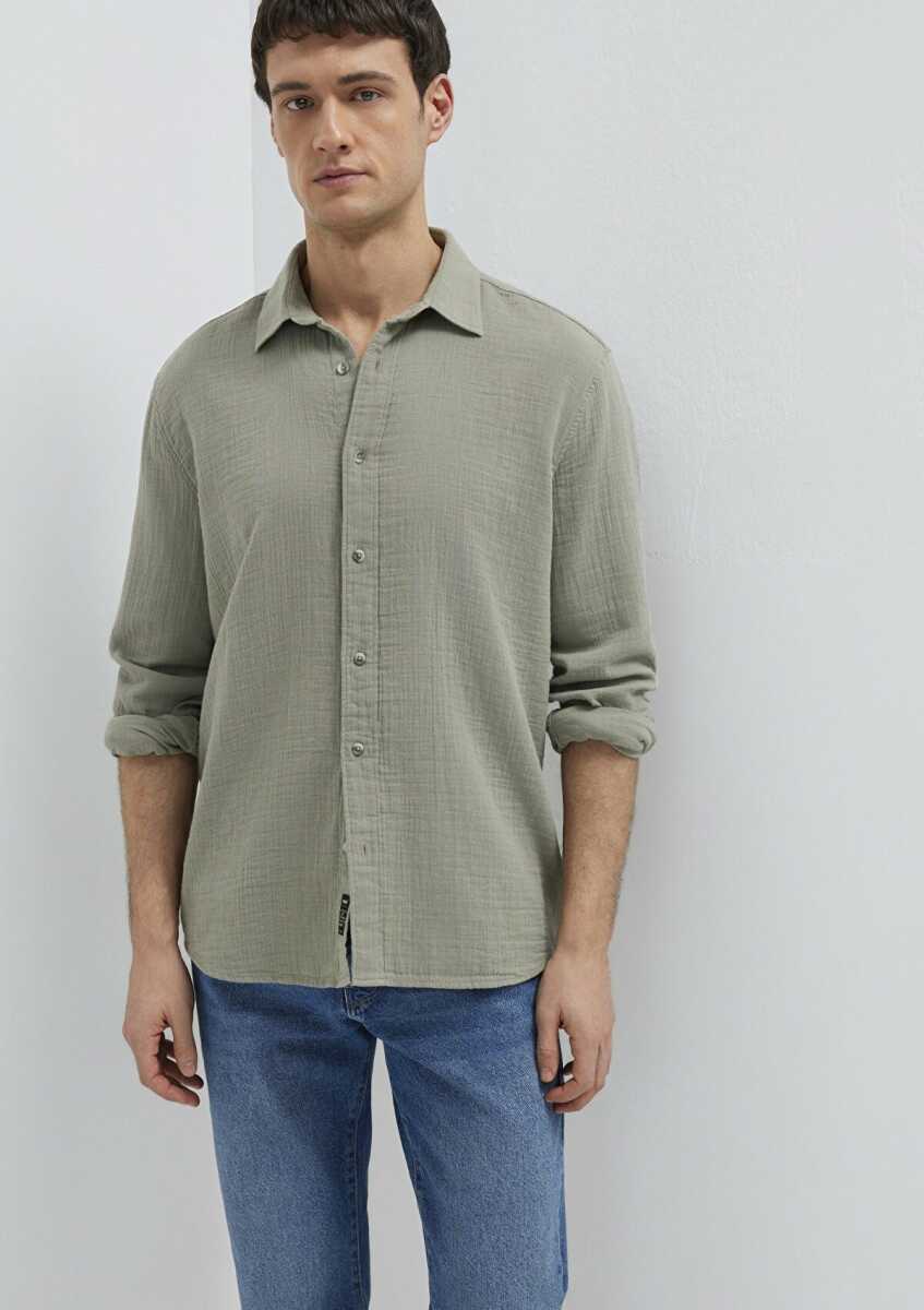 Mavi Yeşil Regular Fit Erkek Gömlek 0211518-71484 (1)