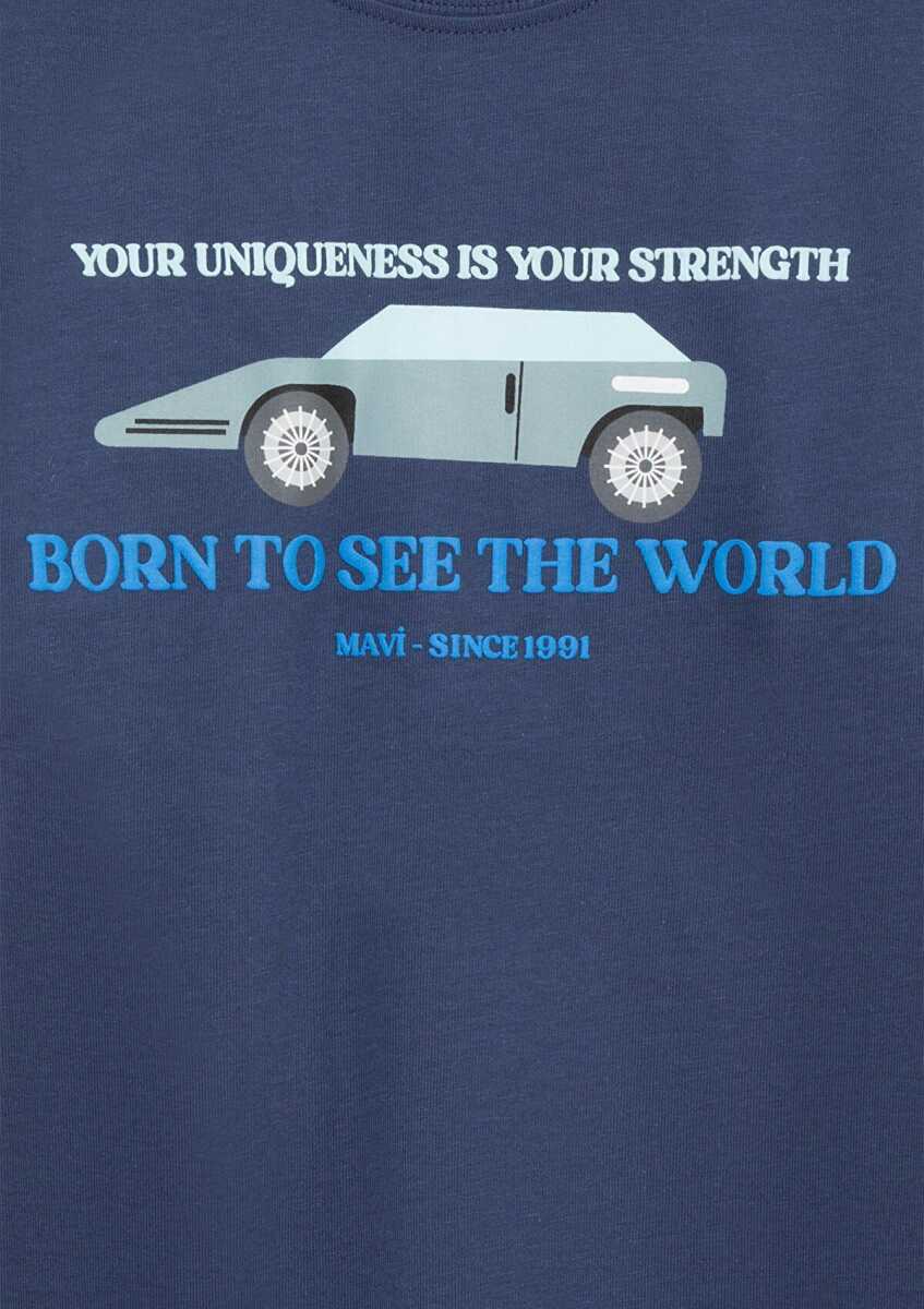 Mavi Your Unıqueness Baskılı Çocuk Tişört 6610363-87737 - 3