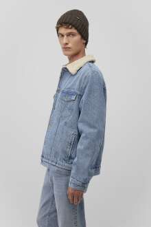 Mavi Zander Classic Denim Suni Kürklü Açık Mavi Jean Ceket 0111214-88554 