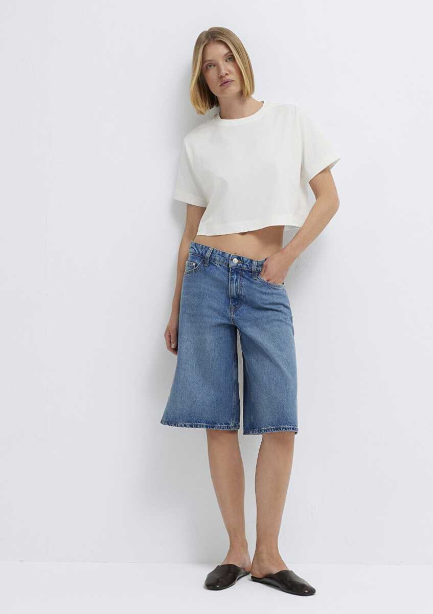Mavi Zasha Mavi Boyfriend Normal Bel Düz Paça Kadın Jean Şort 1411233-87779