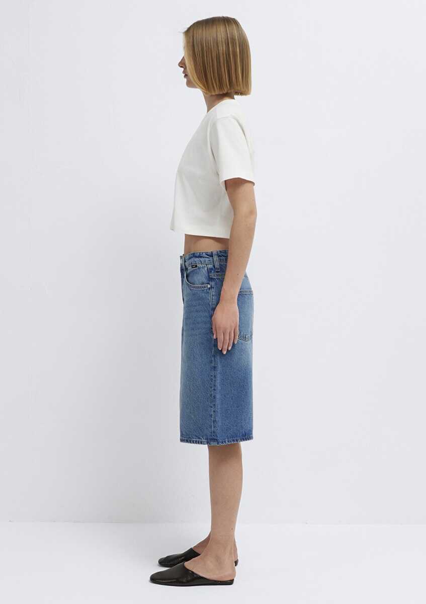 Mavi Zasha Mavi Boyfriend Normal Bel Düz Paça Kadın Jean Şort 1411233-87779 - 5