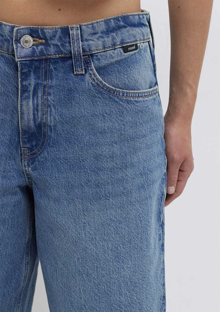 Mavi Zasha Mavi Boyfriend Normal Bel Düz Paça Kadın Jean Şort 1411233-87779 - 7