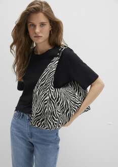 Mavi Zebra Desenli Kadın Omuz Çantası 1913508-20933