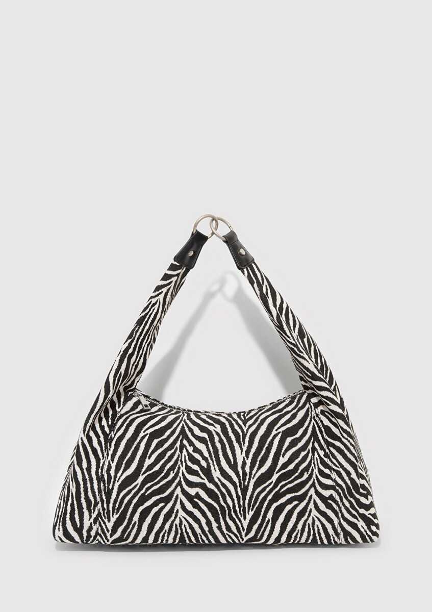 Mavi Zebra Desenli Kadın Omuz Çantası 1913508-20933 - 3