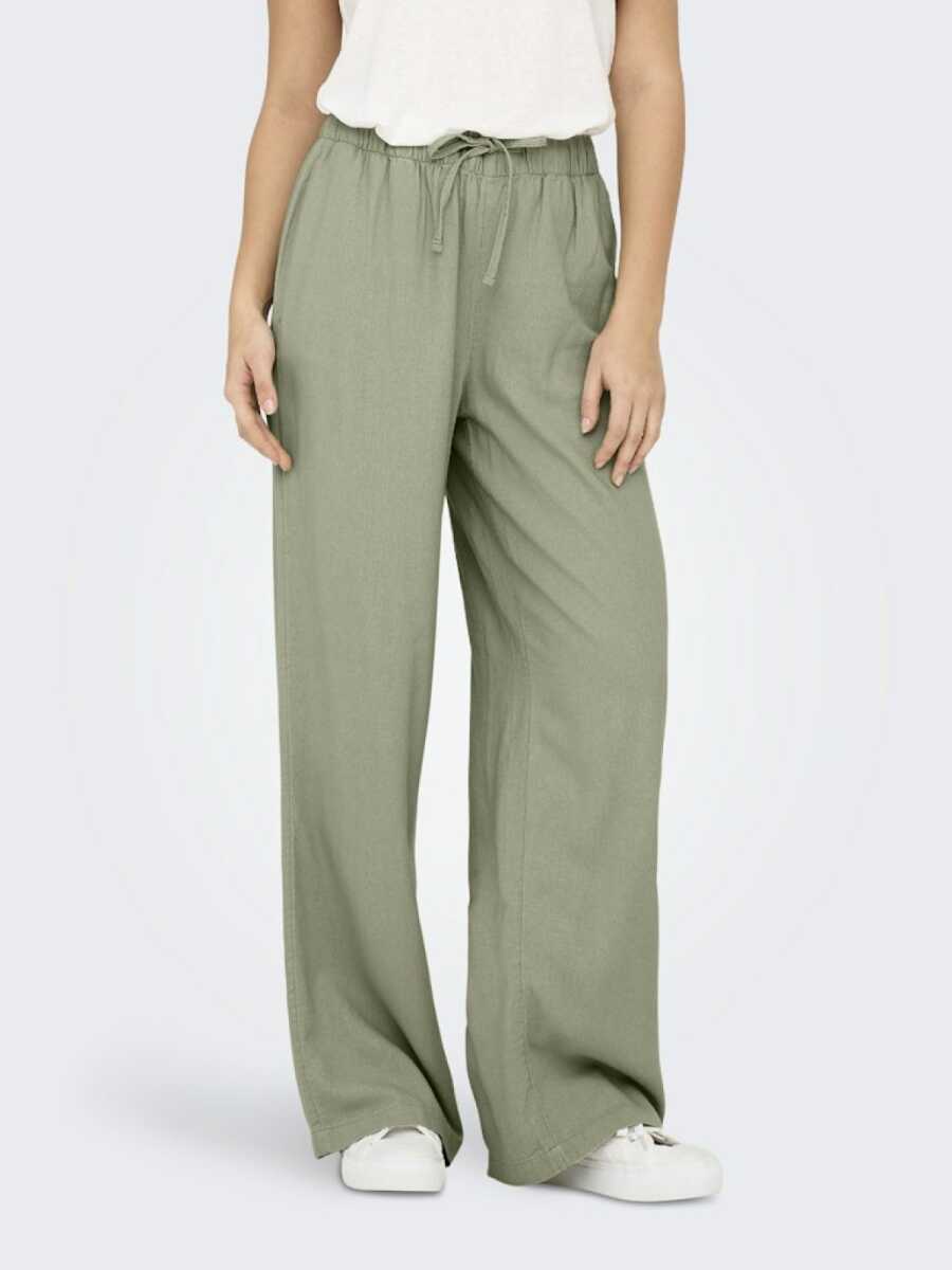 Only Caro Loose Fit Keten Viscos Kadın Pantolon 15291807 - 3