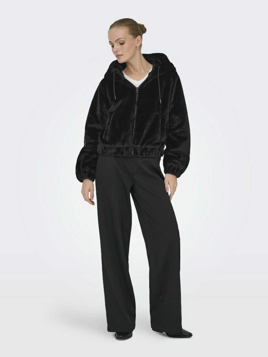 Only Jdy Yola Faux Fur Hood Kadın Ceket 15359329 - 4