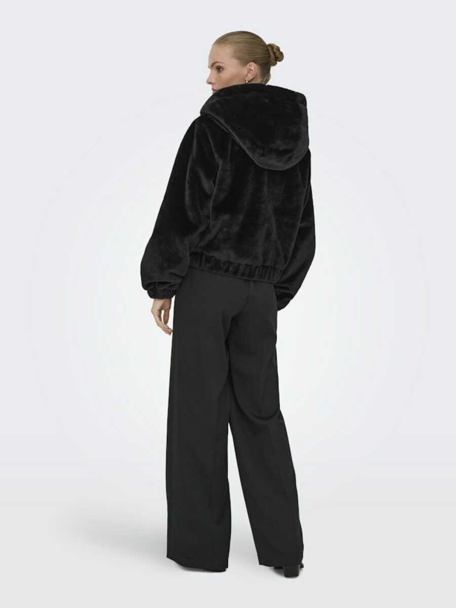 Only Jdy Yola Faux Fur Hood Kadın Ceket 15359329 - 5