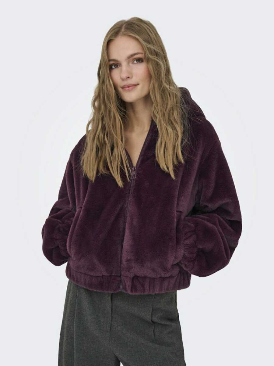 Only Jdy Yola Faux Fur Hood Kadın Ceket 15359329 - Only