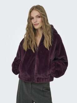 Only Jdy Yola Faux Fur Hood Kadın Ceket 15359329