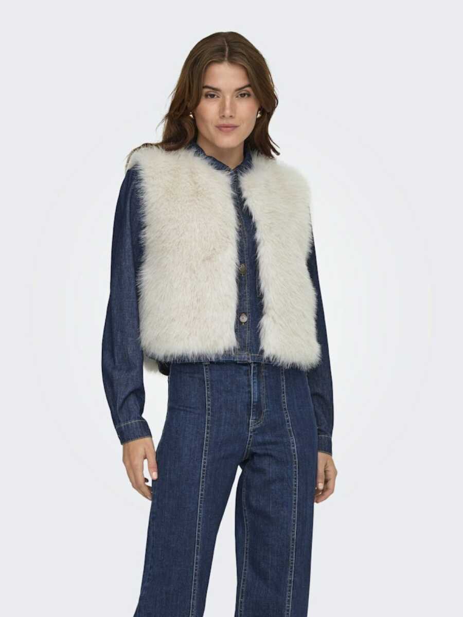 Only Jdy Yora Faux Fur Waıst Kadın Yelek 15359348 (1)
