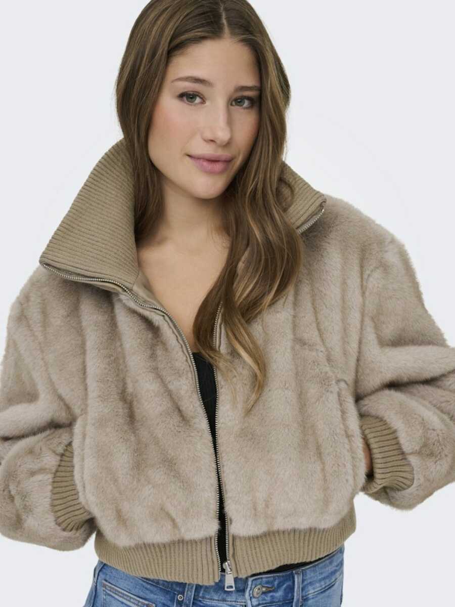 Only Wıckı Lıfe Fur Rıb Kadın Ceket 15349157 - 3