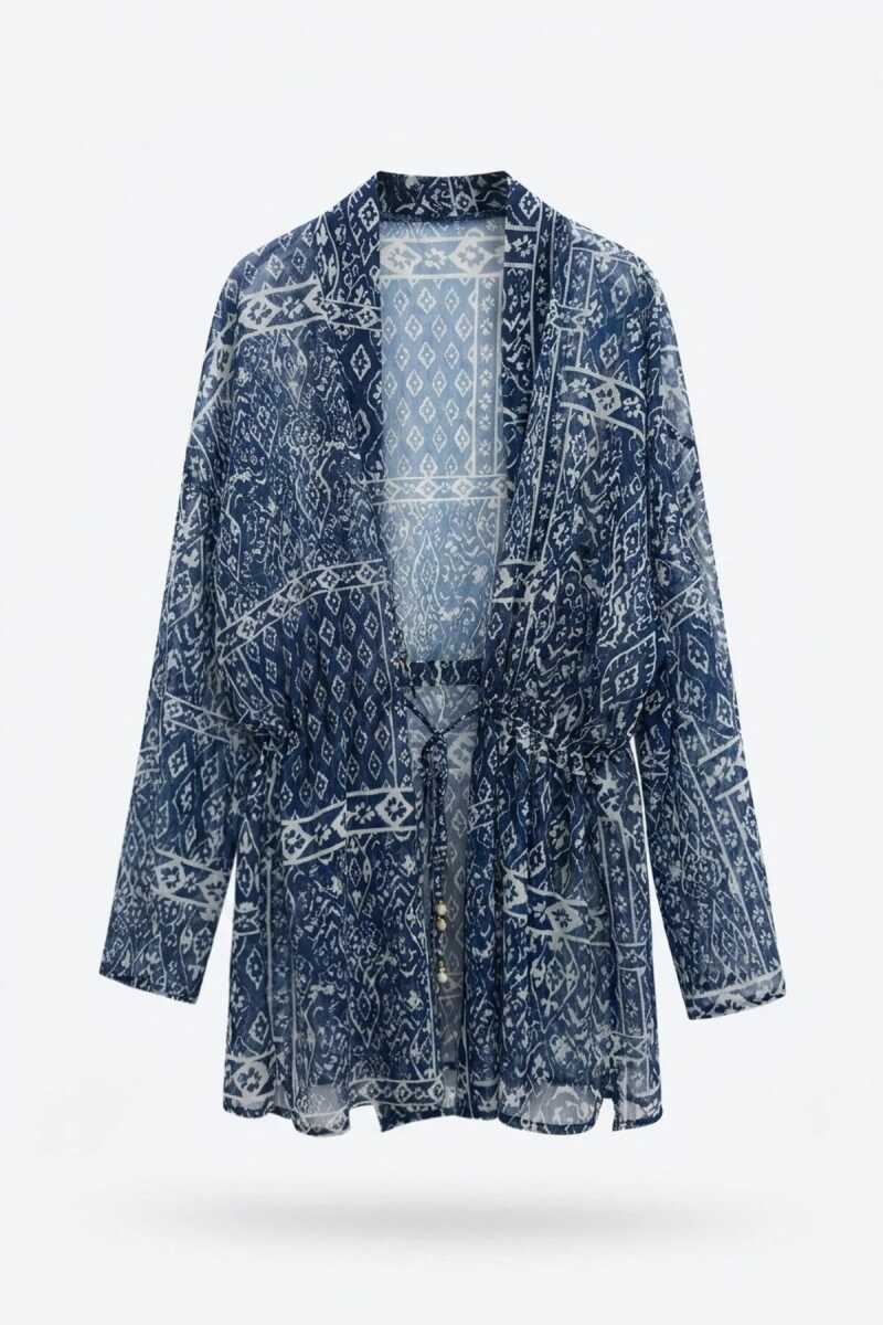 Quzu Aksesuar Detaylı Kadın Kimono (1)