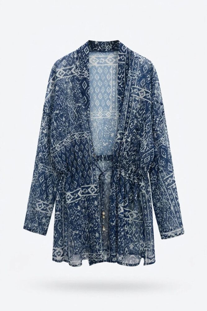 Quzu Aksesuar Detaylı Kadın Kimono (1)