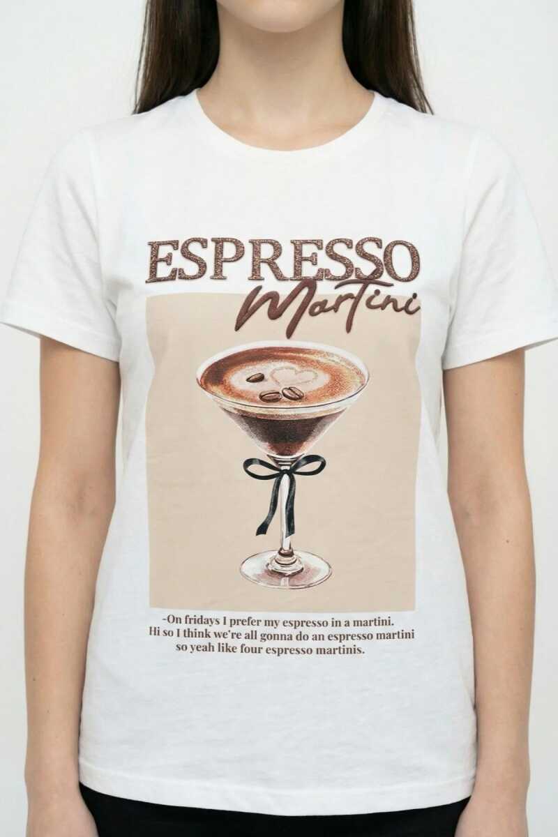 Quzu Baskı Nakış Detaylı KAdın T-shirt (1)