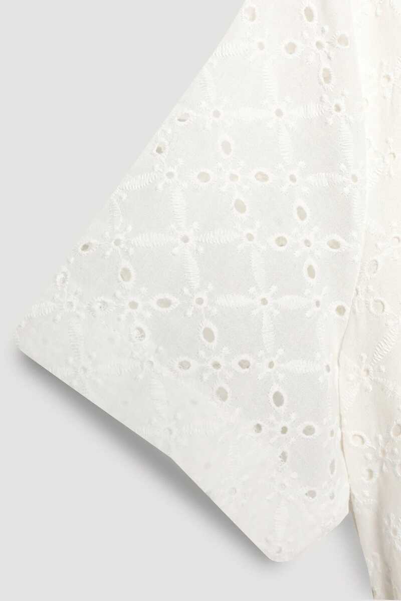 Quzu Brodeli Kısa Kollu Elbise 25YELB00534 - Quzu (1)