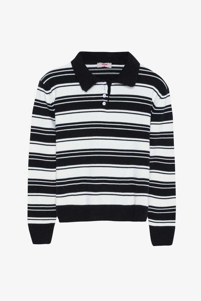 Quzu Çizgili Kadın Kazak - Quzu (1)