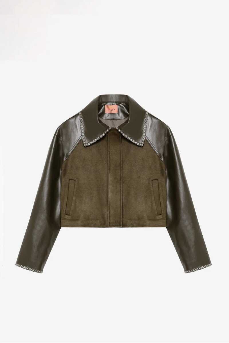 Quzu Çoban Dikiş Detaylı Matchli Ceket - Quzu