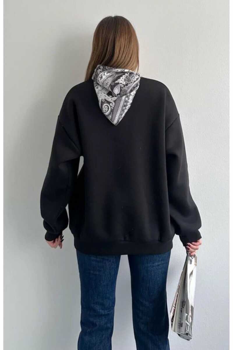 Quzu Fular Detaylı Kadın Sweatshirt - 3