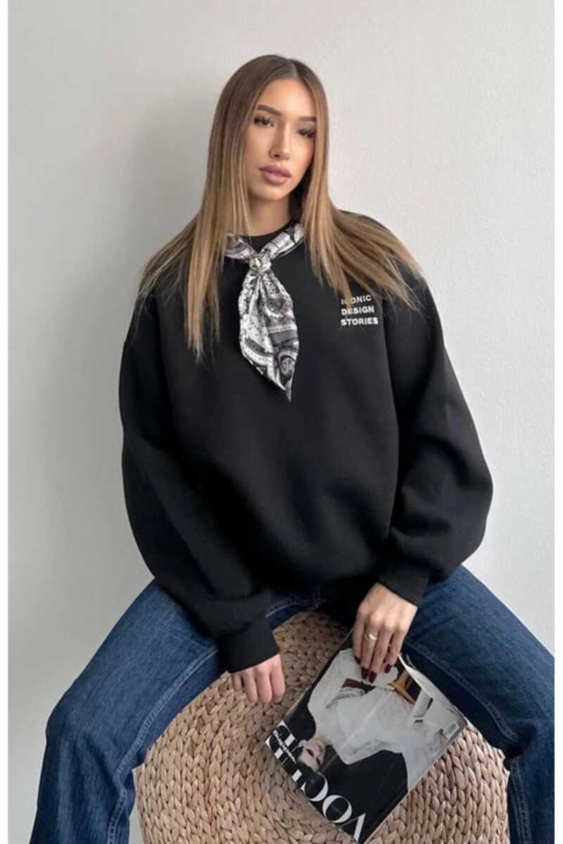 Quzu Fular Detaylı Kadın Sweatshirt - 4