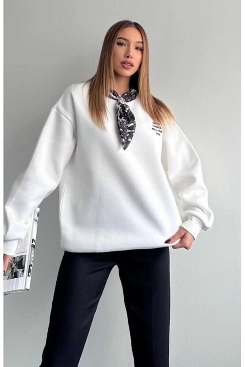 Quzu Fular Detaylı Kadın Sweatshirt - 2