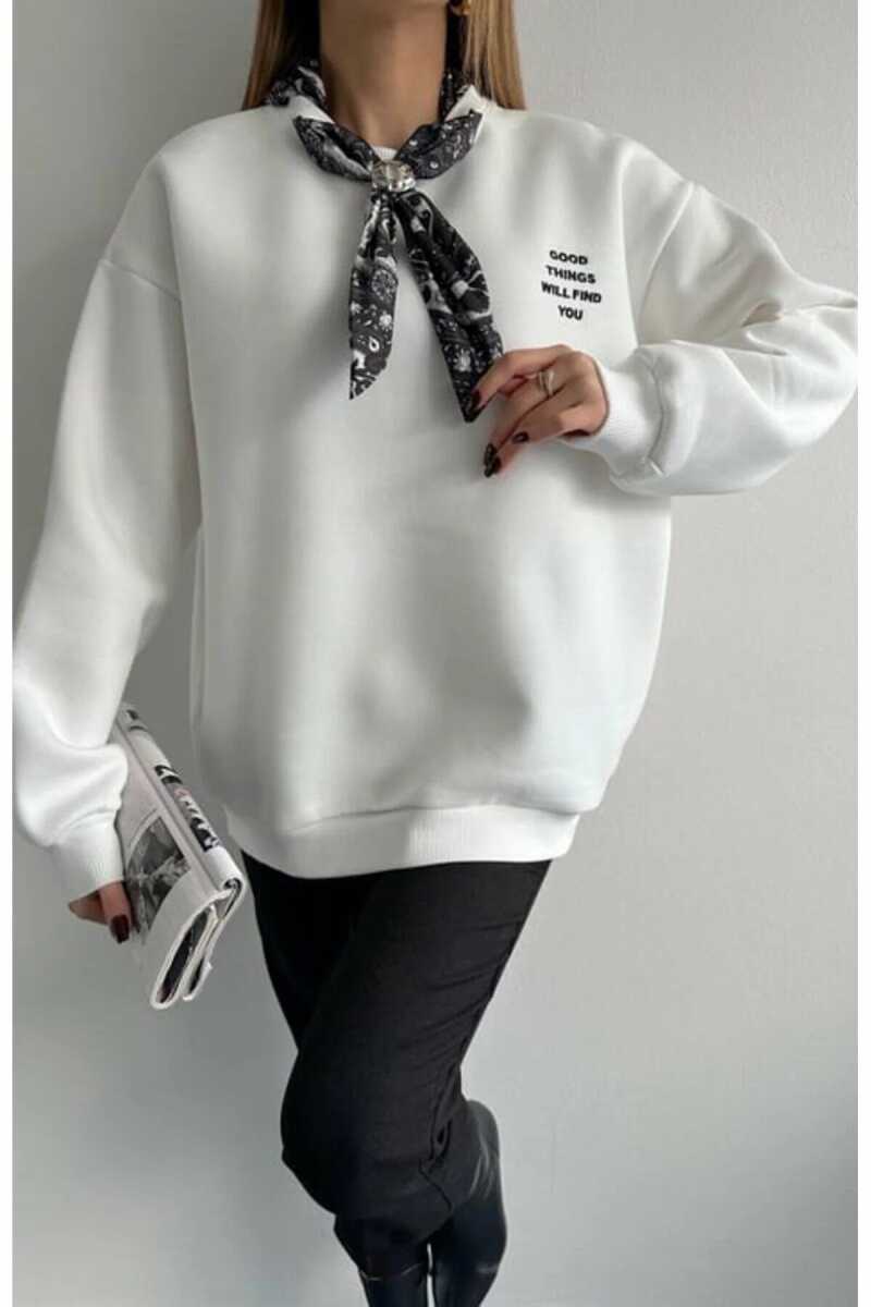 Quzu Fular Detaylı Kadın Sweatshirt - 3