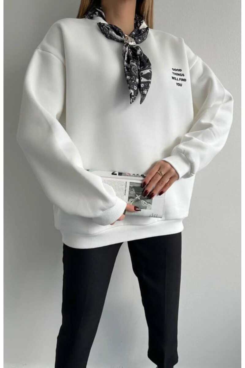 Quzu Fular Detaylı Kadın Sweatshirt - 4