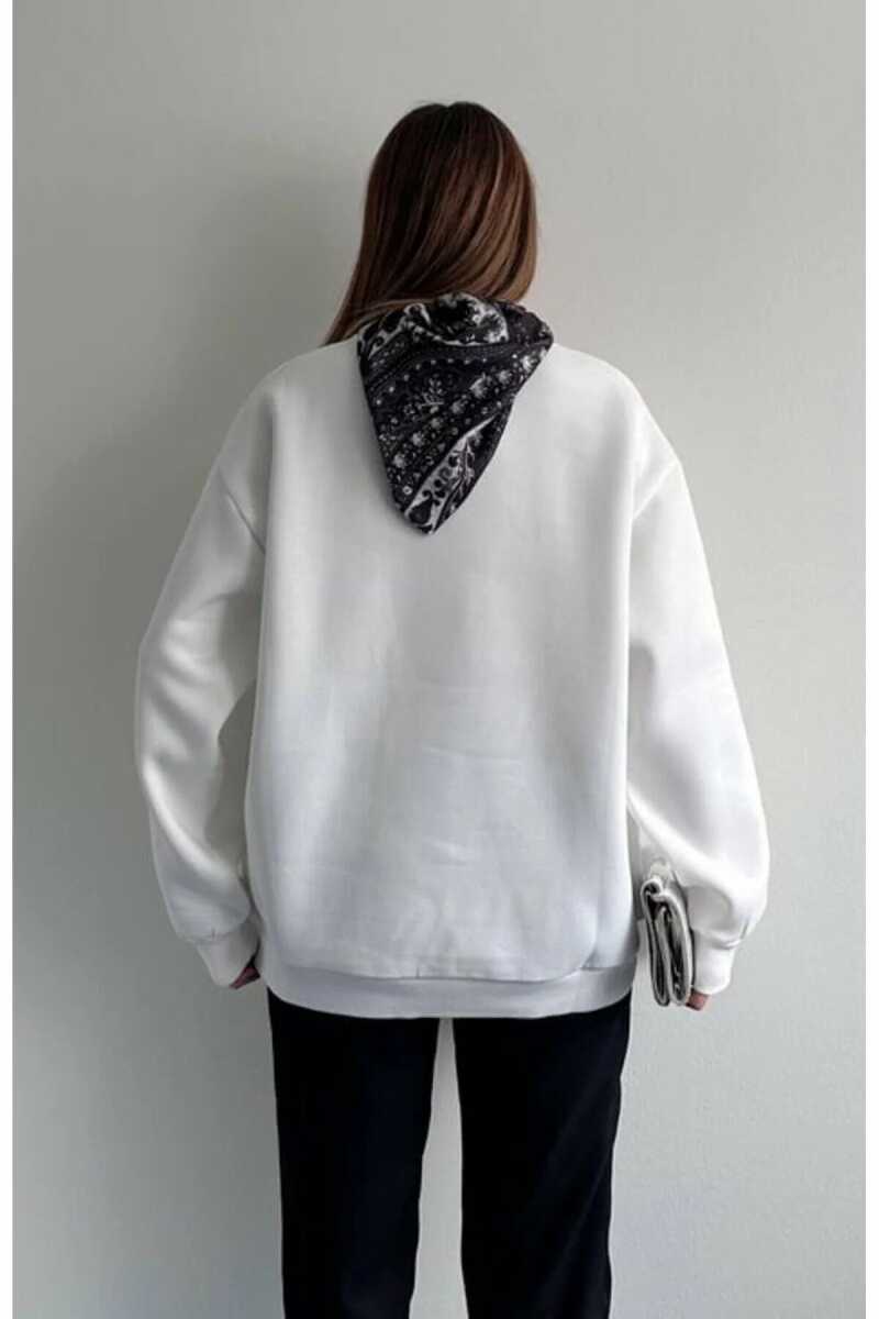 Quzu Fular Detaylı Kadın Sweatshirt - 5