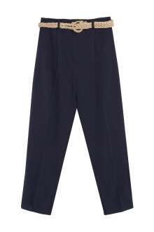 Quzu Hasır Kemerli Kadın Pantolon 