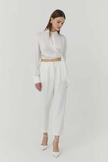 Quzu Kemer Detaylı Kadın Pantolon 
