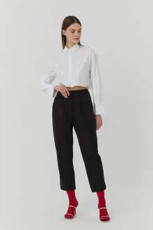 Quzu Kemer Detaylı Kadın Pantolon 