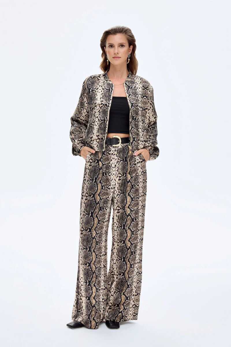 Quzu Kemer Detaylı Kadın Pantolon - Quzu