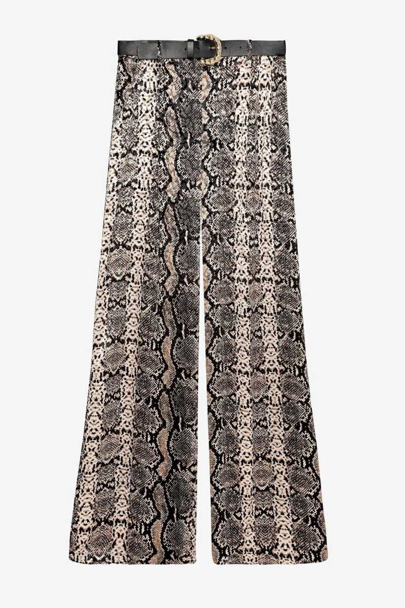 Quzu Kemer Detaylı Kadın Pantolon - Quzu (1)