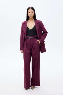 Quzu Kemer Detaylı Kadın Pantolon 