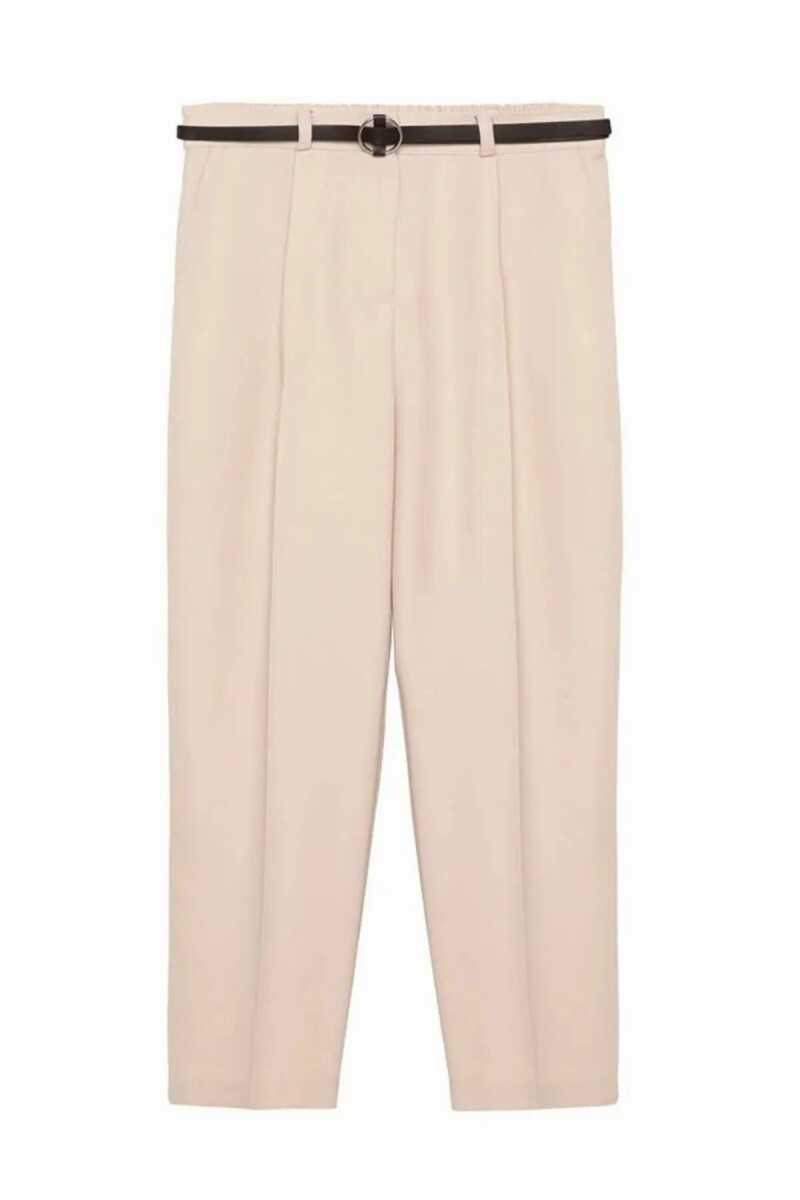 Quzu Kemerli Havuç Kadın Pantolon - Quzu