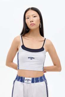 Quzu Kontrast Kumaş Kadın Atlet 