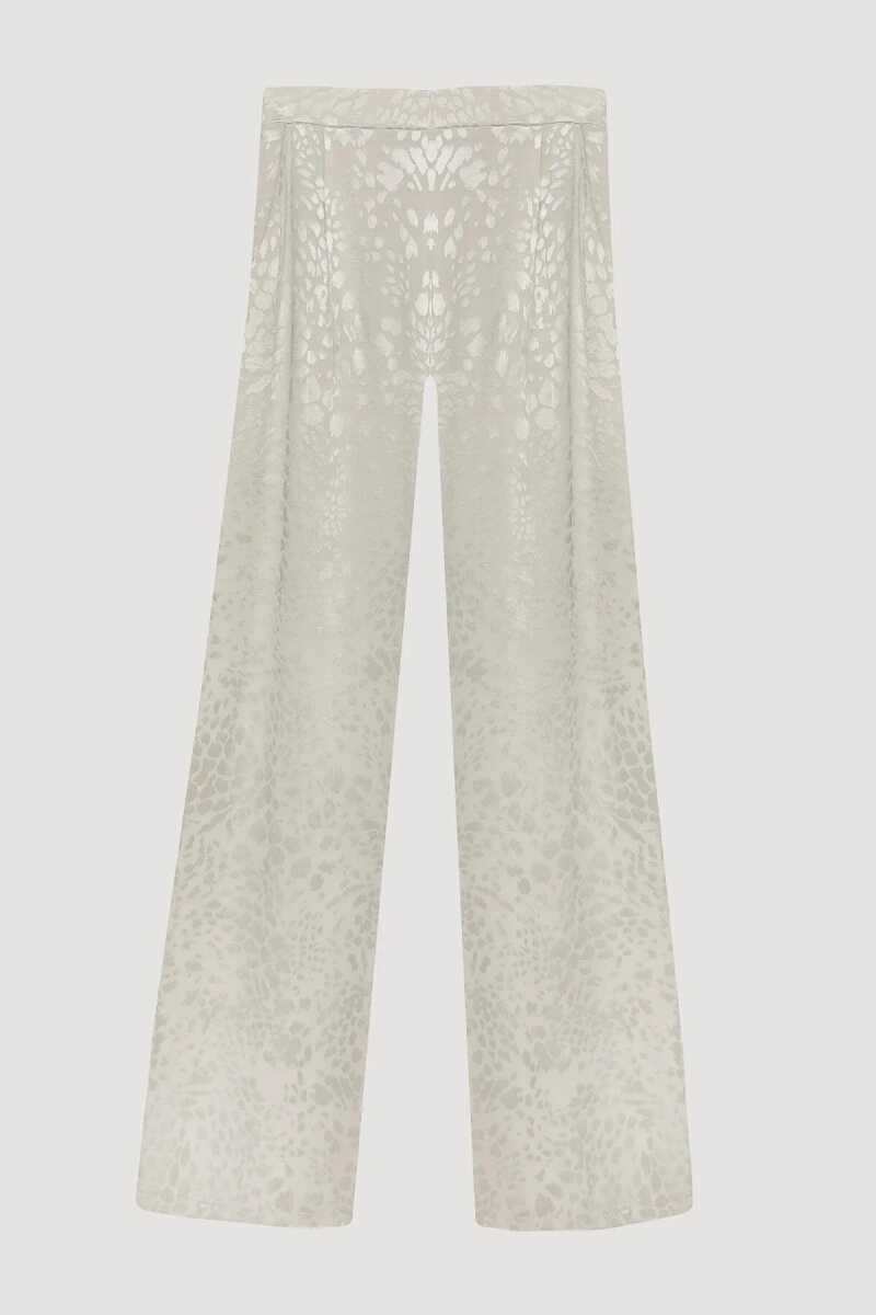 Quzu Leopar Desenli Kadın Pantolon