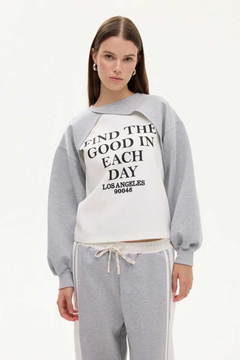 Quzu Matchli Baskılı Kadın Sweatshirt 26KSWT00857