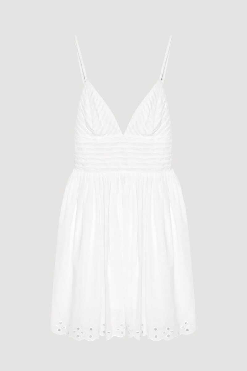 Quzu Nakış ve Kraş Detaylı Mini Elbise 25YELB00566 (1)