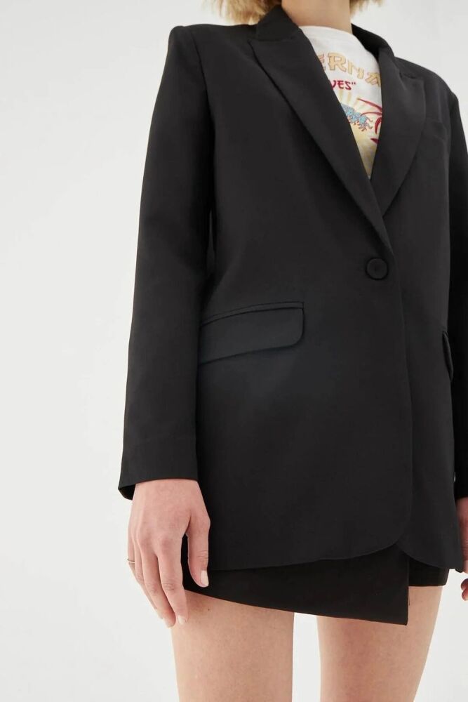 Quzu Oversize Kadın Blazer Ceket (1)