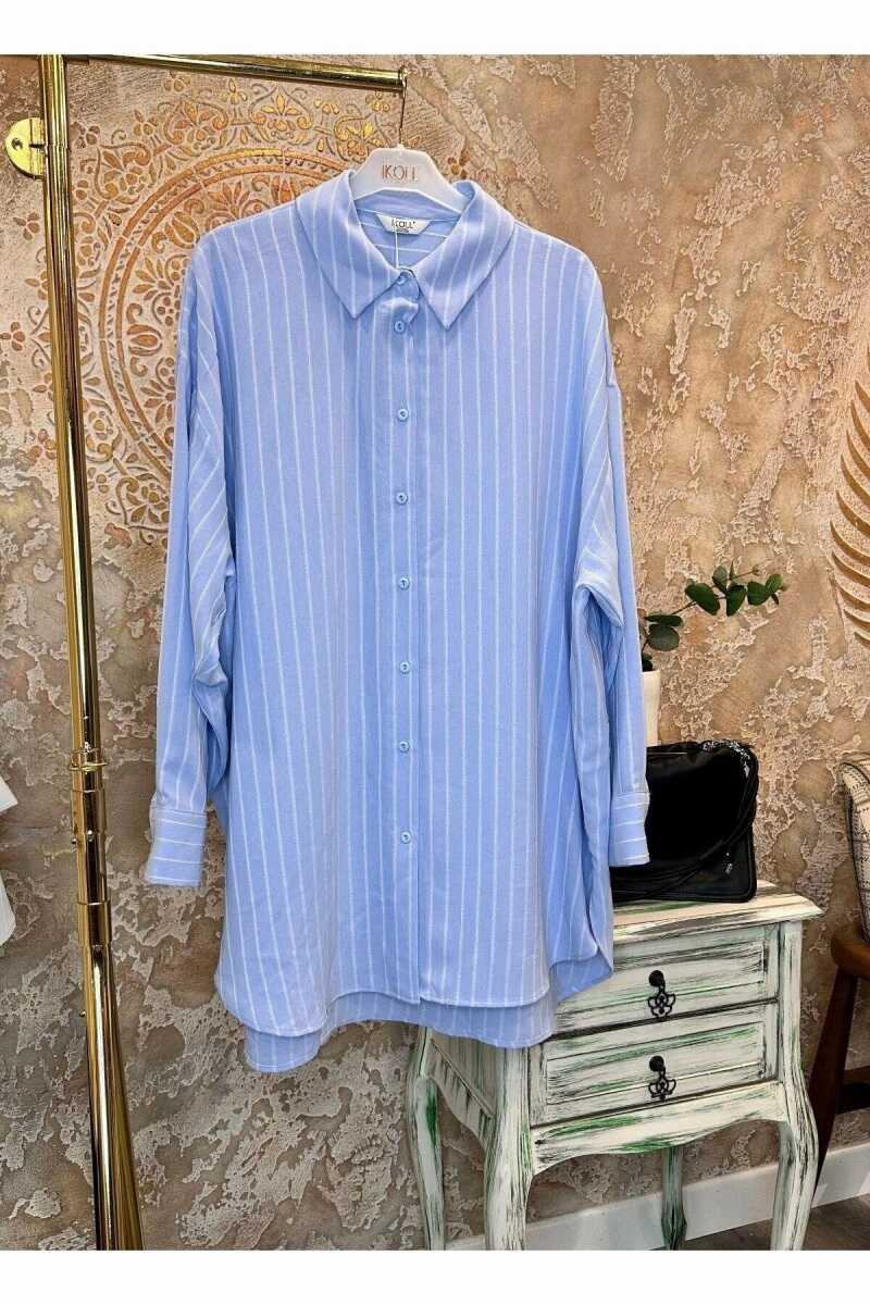 Quzu Oversize Kadın Gömlek 25YGML00477 - 1
