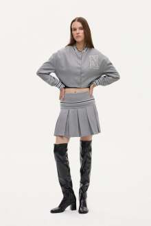 Quzu Ribana Detaylı Pileli Etek 