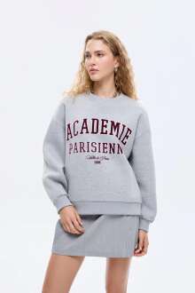 Quzu Şerit Detaylı Kadın Sweatshirt 26KSWT00754 