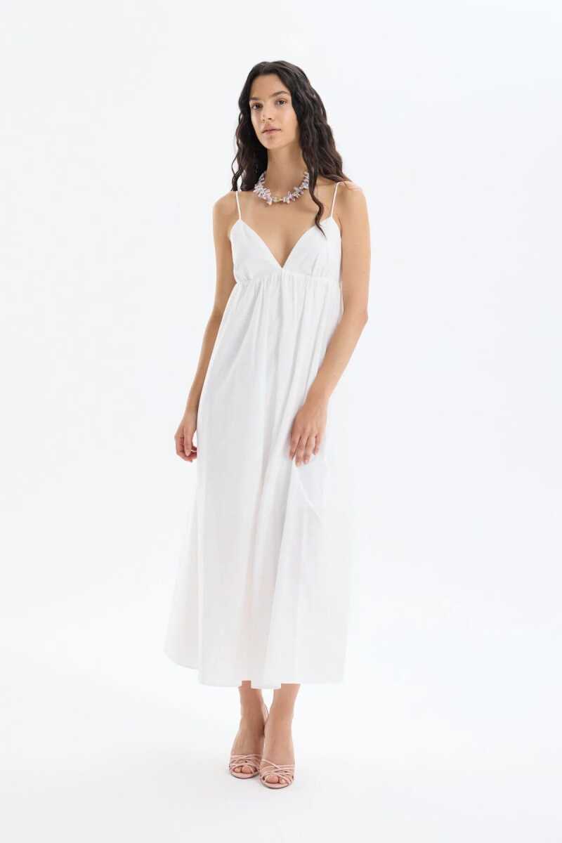 Quzu Sırt Detaylı Askılı Maxi Elbise 25YELB00567 - Quzu